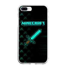 Чехол для iPhone 7Plus/8 Plus матовый с принтом Minecraft в Белгороде, Силикон | Область печати: задняя сторона чехла, без боковых панелей | minecraft | алекс | белый | блоки | ведьма | взрывчатка | визера | волк | гаст | добывать | дракон | зеленый куб | зомби | игра | крафт | крипер | кубики | лошадка | майн | майнкрафт | манкрафт | овечка | оцелот