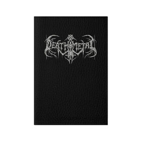 Обложка для паспорта матовая кожа с принтом Deathmetal в Белгороде, натуральная матовая кожа | размер 19,3 х 13,7 см; прозрачные пластиковые крепления | deathcore | deathmetal | metal | rock | teribal | дэткор | дэтметал | рок