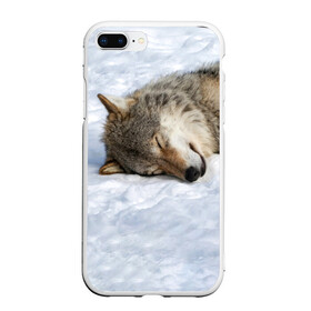 Чехол для iPhone 7Plus/8 Plus матовый с принтом Спящий Волк в Белгороде, Силикон | Область печати: задняя сторона чехла, без боковых панелей | animals | wolf | волк | волки | животные | звери | зверь | одиночество | одиночка | пёс | собака | спящий волк