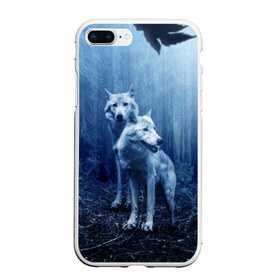 Чехол для iPhone 7Plus/8 Plus матовый с принтом Волки в Белгороде, Силикон | Область печати: задняя сторона чехла, без боковых панелей | animals | wolf | волк | волки | животные | звери | зверь | луна | одиночество | одиночка | пёс | собака