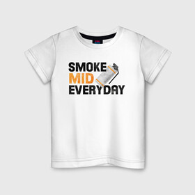 Детская футболка хлопок с принтом Smoke Mid Everyday в Белгороде, 100% хлопок | круглый вырез горловины, полуприлегающий силуэт, длина до линии бедер | asiimov | asimov | beast | counter | counter strike | cs | easy | ez | gg | ggwp | global | go | gradient | howl | hyper | mem | meme | memes | offensive | smoke | strike | азимов | вой | градиент | зверь | контра | лого | логотип