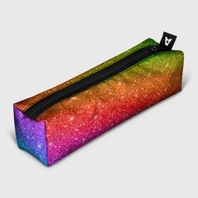 Пенал 3D с принтом Блестки радуги в Белгороде, 100% полиэстер | плотная ткань, застежка на молнии | абстракция | блеск | блестки | блестяжки | блестяшки | градиент | радуга | узор | фон | яркий узор