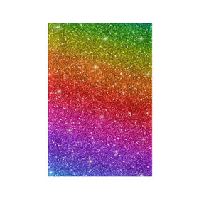 Обложка для паспорта матовая кожа с принтом Блестки радуги в Белгороде, натуральная матовая кожа | размер 19,3 х 13,7 см; прозрачные пластиковые крепления | абстракция | блеск | блестки | блестяжки | блестяшки | градиент | радуга | узор | фон | яркий узор