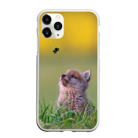 Чехол для iPhone 11 Pro Max матовый с принтом Лисенок и пчелка в Белгороде, Силикон |  | Тематика изображения на принте: fox | foxy | животное | звери | лиса | лисенок | лисичка | милая | рыжая | фокс