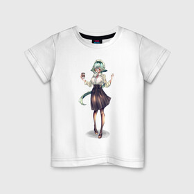 Детская футболка хлопок с принтом Современная Сахароза в Белгороде, 100% хлопок | круглый вырез горловины, полуприлегающий силуэт, длина до линии бедер | 2d тян арт | девушка | милая аниме девушка | милая девушка | рисунок | сахароза | современный персонаж