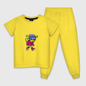 Детская пижама хлопок с принтом Инопланетяне рулят! в Белгороде, 100% хлопок |  брюки и футболка прямого кроя, без карманов, на брюках мягкая резинка на поясе и по низу штанин
 | tgcarpg | игра | инопланетянин | космос | мультяшки