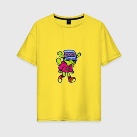 Женская футболка хлопок Oversize с принтом Инопланетяне рулят! в Белгороде, 100% хлопок | свободный крой, круглый ворот, спущенный рукав, длина до линии бедер
 | tgcarpg | игра | инопланетянин | космос | мультяшки