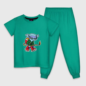 Детская пижама хлопок с принтом Инопланетяне рулят! 3.0 в Белгороде, 100% хлопок |  брюки и футболка прямого кроя, без карманов, на брюках мягкая резинка на поясе и по низу штанин
 | tgcarpg | игры | инопланетянин | мобилка | мультяшки | огнемет