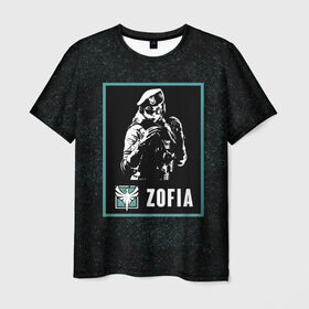 Мужская футболка 3D с принтом Zofia в Белгороде, 100% полиэфир | прямой крой, круглый вырез горловины, длина до линии бедер | Тематика изображения на принте: r6s | rainbow six siege | zofia | зофия | оперативник | персонаж