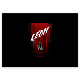 Поздравительная открытка с принтом Жан Рено | Леон в Белгороде, 100% бумага | плотность бумаги 280 г/м2, матовая, на обратной стороне линовка и место для марки
 | Тематика изображения на принте: film | jean reno | leon | move | жан рено | кино | леон | фильм