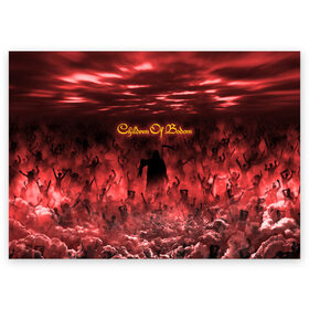 Поздравительная открытка с принтом Children of Bodom в Белгороде, 100% бумага | плотность бумаги 280 г/м2, матовая, на обратной стороне линовка и место для марки
 | cobhc | death | metal | дым | концерт | метал | рок | толпа