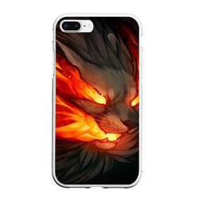 Чехол для iPhone 7Plus/8 Plus матовый с принтом Пламенный лев Inferno в Белгороде, Силикон | Область печати: задняя сторона чехла, без боковых панелей | 