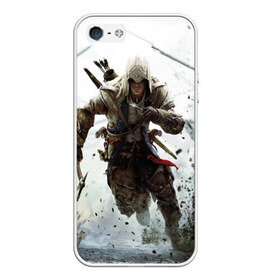 Чехол для iPhone 5/5S матовый с принтом Assassin’s Creed 3 в Белгороде, Силикон | Область печати: задняя сторона чехла, без боковых панелей | black flag | brotherhood | chronicles | creed | game | origins | revelations | rogue | syndicate | unity | valhalla | альтаир | ассасин | игры | кинжал | пираты