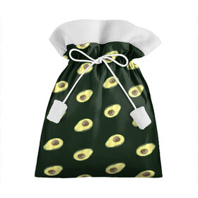 Подарочный 3D мешок с принтом Авокадо в Белгороде, 100% полиэстер | Размер: 29*39 см | Тематика изображения на принте: low poly avocado | авокадо | авокадо с косточкой | растение | фрукт