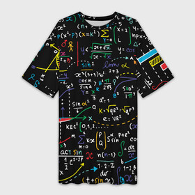 Платье-футболка 3D с принтом Математические формулы в Белгороде,  |  | Тематика изображения на принте: formulas | math | science | алгебра | вуз | высшая математика | график | графики | дифференциальные уравнения | квадрат | корень квадратный | косинус | математика | наука | синус | студент | тригонометрия