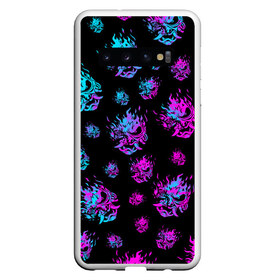 Чехол для Samsung Galaxy S10 с принтом CYBERPUNK NEON PATTERN в Белгороде, Силикон | Область печати: задняя сторона чехла, без боковых панелей | 2019 | cd project red | cyberpunk 2077 | cyberpunk fashion | hacker | keanu reeves | maelstrom | militech | night city | quadra | samurai | samurai cyberpunk 2077 | sci fi | trauma team | v | ви | киану ривз | киберпанк 2077 | логотип | роботы | 