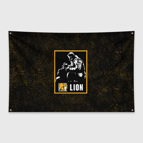 Флаг-баннер с принтом Lion в Белгороде, 100% полиэстер | размер 67 х 109 см, плотность ткани — 95 г/м2; по краям флага есть четыре люверса для крепления | lion | r6s | rainbow six siege | лион | оперативник | персонаж