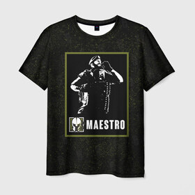 Мужская футболка 3D с принтом Maestro в Белгороде, 100% полиэфир | прямой крой, круглый вырез горловины, длина до линии бедер | maestro | r6s | rainbow six siege | маэстро | оперативник | персонаж