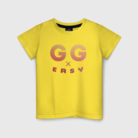 Детская футболка хлопок с принтом GG EASY в Белгороде, 100% хлопок | круглый вырез горловины, полуприлегающий силуэт, длина до линии бедер | 16 | counterstrike | csgo | easy | ez | gg | global offensive | memes | source | гг | изи | ксго