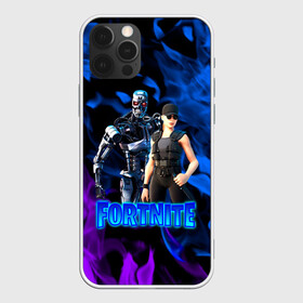 Чехол для iPhone 12 Pro с принтом Fortnite T-800/Sarah в Белгороде, силикон | область печати: задняя сторона чехла, без боковых панелей | fortnite | heroes | logo game | marshmallow | marshmello | sarah | sarah connor | t 800 | terminator | битва | бойцы | игра | карась | логотипы игр | маршмеллоу | персонажи игр | робот | сара коннор | терминатор | фортнайт