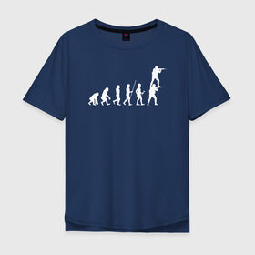 Мужская футболка хлопок Oversize с принтом EVOLUTION в Белгороде, 100% хлопок | свободный крой, круглый ворот, “спинка” длиннее передней части | 16 | counterstrike | csgo | evolution | global offensive | memes | source | ксго | подсадка | прогресс | развитие | эволюция