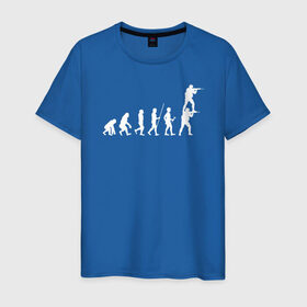 Мужская футболка хлопок с принтом EVOLUTION в Белгороде, 100% хлопок | прямой крой, круглый вырез горловины, длина до линии бедер, слегка спущенное плечо. | 16 | counterstrike | csgo | evolution | global offensive | memes | source | ксго | подсадка | прогресс | развитие | эволюция