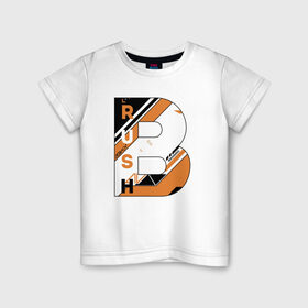 Детская футболка хлопок с принтом RUSH B в Белгороде, 100% хлопок | круглый вырез горловины, полуприлегающий силуэт, длина до линии бедер | 16 | azimov | b | counterstrike | csgo | global offensive | memes | rush | skin | source | азимов | б | ксго | раш | скин