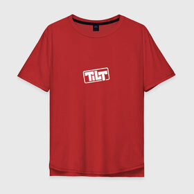 Мужская футболка хлопок Oversize с принтом TILT в Белгороде, 100% хлопок | свободный крой, круглый ворот, “спинка” длиннее передней части | Тематика изображения на принте: 16 | counterstrike | global offensive | memes | source | tilt | тильт