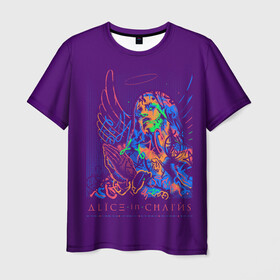 Мужская футболка 3D с принтом Alice in Chains в Белгороде, 100% полиэфир | прямой крой, круглый вырез горловины, длина до линии бедер | alice in chains | алиса в цепях | альтернативный метал | гранж | рок | сладж метал | хард рок | хеви метал | элис ин чэйнс