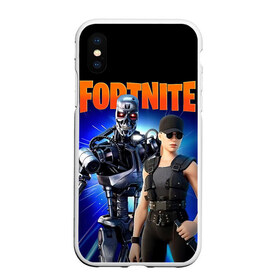 Чехол для iPhone XS Max матовый с принтом Fortnite терминатор в Белгороде, Силикон | Область печати: задняя сторона чехла, без боковых панелей | Тематика изображения на принте: fortnite | t 800 | terminator | терминатор