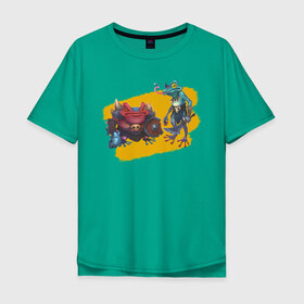 Мужская футболка хлопок Oversize с принтом Toadman в Белгороде, 100% хлопок | свободный крой, круглый ворот, “спинка” длиннее передней части | Тематика изображения на принте: fantasy | frog | жаба | лягушка | фэнтези