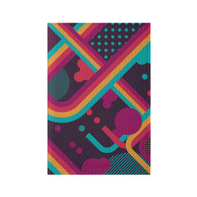 Обложка для паспорта матовая кожа с принтом geometric abstract в Белгороде, натуральная матовая кожа | размер 19,3 х 13,7 см; прозрачные пластиковые крепления | Тематика изображения на принте: 