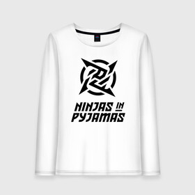 Женский лонгслив хлопок с принтом NiP Ninja in Pijamas (2021 22) в Белгороде, 100% хлопок |  | Тематика изображения на принте: 0x000000123 | csgo | f0rest | get_right | ninja in pijamas | nip | ксго | нип