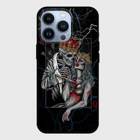 Чехол для iPhone 13 Pro с принтом The Skull King and Queen в Белгороде,  |  | art | gold skull | queen | skull king | the skull king and queen | арт | буби | дама | золотой череп | игральные карты | игроку | карты | кинжал | король | король и дама | король и королева | крести | любовь | он и она | пики | покер