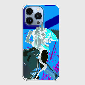 Чехол для iPhone 13 Pro с принтом Человек Бензопила на голубом фоне в Белгороде,  |  | anime | chainsaw man | denji | makima | manga | power | аниме | бим | денджи | дьявол бесконечности | кишибэ | летучая мышь | манга | пауэр | хаякава аки | химено | человек бензопила