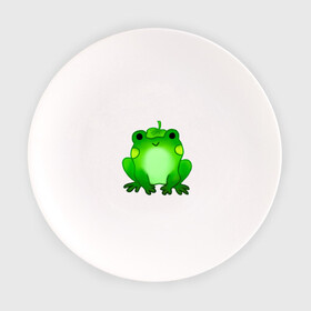Тарелка с принтом Жаба с листиком в Белгороде, фарфор | диаметр - 210 мм
диаметр для нанесения принта - 120 мм | жаба | зеленая | лягуха | лягушка | милая | с листочком