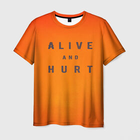 Мужская футболка 3D с принтом Alive and hurt в Белгороде, 100% полиэфир | прямой крой, круглый вырез горловины, длина до линии бедер | alive | and | ash | form | hip hop | hurt | is | lil peep | lilpeep | lilpip | our | purest | rap | rep | лил пип | лилпип | реп | рэп | хип хоп | эмо рэп