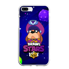 Чехол для iPhone 7Plus/8 Plus матовый с принтом Brawl Stars - Генерал Гавс в Белгороде, Силикон | Область печати: задняя сторона чехла, без боковых панелей | 2020 | 2021 | brawl | colonel | dog | leon | ruffus | space | stars | бравл | браво | гавс | генерал | корабль | космический | космос | леон | лион | новые | новый | персонаж | персонажи | пес | планеты | собака | страс