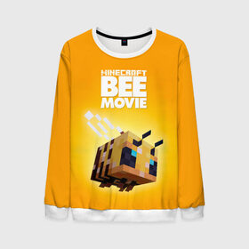 Мужской свитшот 3D с принтом Minecraft bee movie в Белгороде, 100% полиэстер с мягким внутренним слоем | круглый вырез горловины, мягкая резинка на манжетах и поясе, свободная посадка по фигуре | 