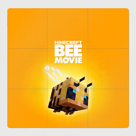 Магнитный плакат 3Х3 с принтом Minecraft bee movie в Белгороде, Полимерный материал с магнитным слоем | 9 деталей размером 9*9 см | Тематика изображения на принте: 