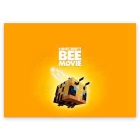 Поздравительная открытка с принтом Minecraft bee movie в Белгороде, 100% бумага | плотность бумаги 280 г/м2, матовая, на обратной стороне линовка и место для марки
 | 