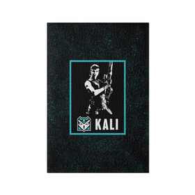 Обложка для паспорта матовая кожа с принтом Kali в Белгороде, натуральная матовая кожа | размер 19,3 х 13,7 см; прозрачные пластиковые крепления | Тематика изображения на принте: kali | r6s | rainbow six siege | кали | оперативник | персонаж