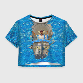 Женская футболка Crop-top 3D с принтом Клип «Аквадискотека» в Белгороде, 100% полиэстер | круглая горловина, длина футболки до линии талии, рукава с отворотами | аквадискотека | александра | клип