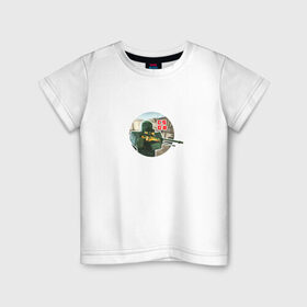 Детская футболка хлопок с принтом Roblox & CS GO в Белгороде, 100% хлопок | круглый вырез горловины, полуприлегающий силуэт, длина до линии бедер | 