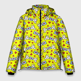 Мужская зимняя куртка 3D с принтом Весточка Любви в Белгороде, верх — 100% полиэстер; подкладка — 100% полиэстер; утеплитель — 100% полиэстер | длина ниже бедра, свободный силуэт Оверсайз. Есть воротник-стойка, отстегивающийся капюшон и ветрозащитная планка. 

Боковые карманы с листочкой на кнопках и внутренний карман на молнии. | love | амур | афродита | валентинка | влюбленность | вторая половинка | купидон | любовь | нежность | отношения | подарок любви | поцелуй | праздник любви | романтика | свадьба | свидание | семья