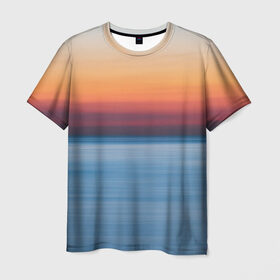 Мужская футболка 3D с принтом Рассвет на берегу в Белгороде, 100% полиэфир | прямой крой, круглый вырез горловины, длина до линии бедер | nature | save the nature | берег | берегите природу | корабли | море | природа | рассвет | солнце