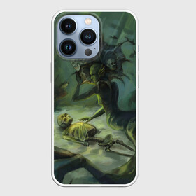 Чехол для iPhone 13 Pro с принтом Underwater undead в Белгороде,  |  | Тематика изображения на принте: +16 | mermaid | skeleton | underwater | русалка | скелет