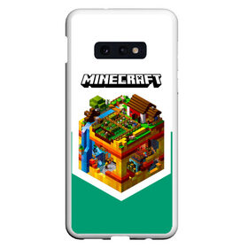 Чехол для Samsung S10E с принтом Minecraft в Белгороде, Силикон | Область печати: задняя сторона чехла, без боковых панелей | minecraft | алекс | белый | блоки | ведьма | взрывчатка | визера | волк | гаст | добывать | дракон | зеленый куб | зомби | игра | крафт | крипер | кубики | лошадка | майн | майнкрафт | манкрафт | овечка | оцелот