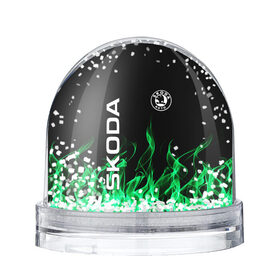 Снежный шар с принтом SKODA в Белгороде, Пластик | Изображение внутри шара печатается на глянцевой фотобумаге с двух сторон | auto | fire | green | logo | skoda | vag | авто | ваг | водителям | зеленый | логотип | машины | огонь | шкода