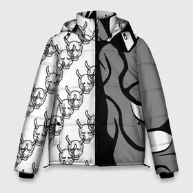 Мужская зимняя куртка 3D с принтом DEMON BLACK/WHITE в Белгороде, верх — 100% полиэстер; подкладка — 100% полиэстер; утеплитель — 100% полиэстер | длина ниже бедра, свободный силуэт Оверсайз. Есть воротник-стойка, отстегивающийся капюшон и ветрозащитная планка. 

Боковые карманы с листочкой на кнопках и внутренний карман на молнии. | fashion | fire | game | hip hop | rap | street style | top | игра | мода | огонь | рэп | топ | уличный стиль | хип хоп